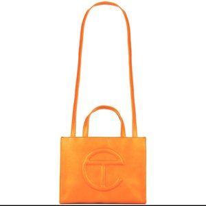 Orange Small Telfar Shopping Bag